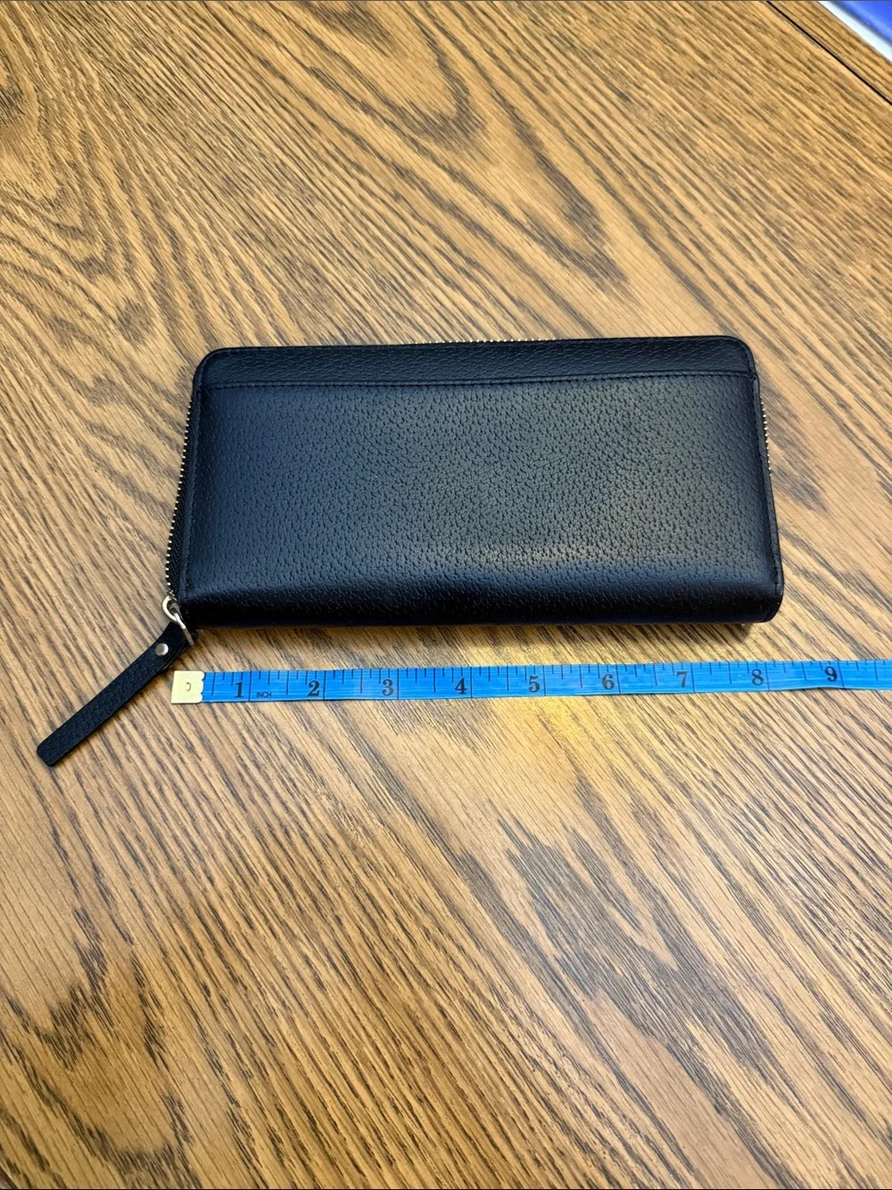 kate spade Black Zip Wallet with Gold Hardware